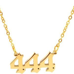 Angel Number Necklace For Women, 18K Gold Plated